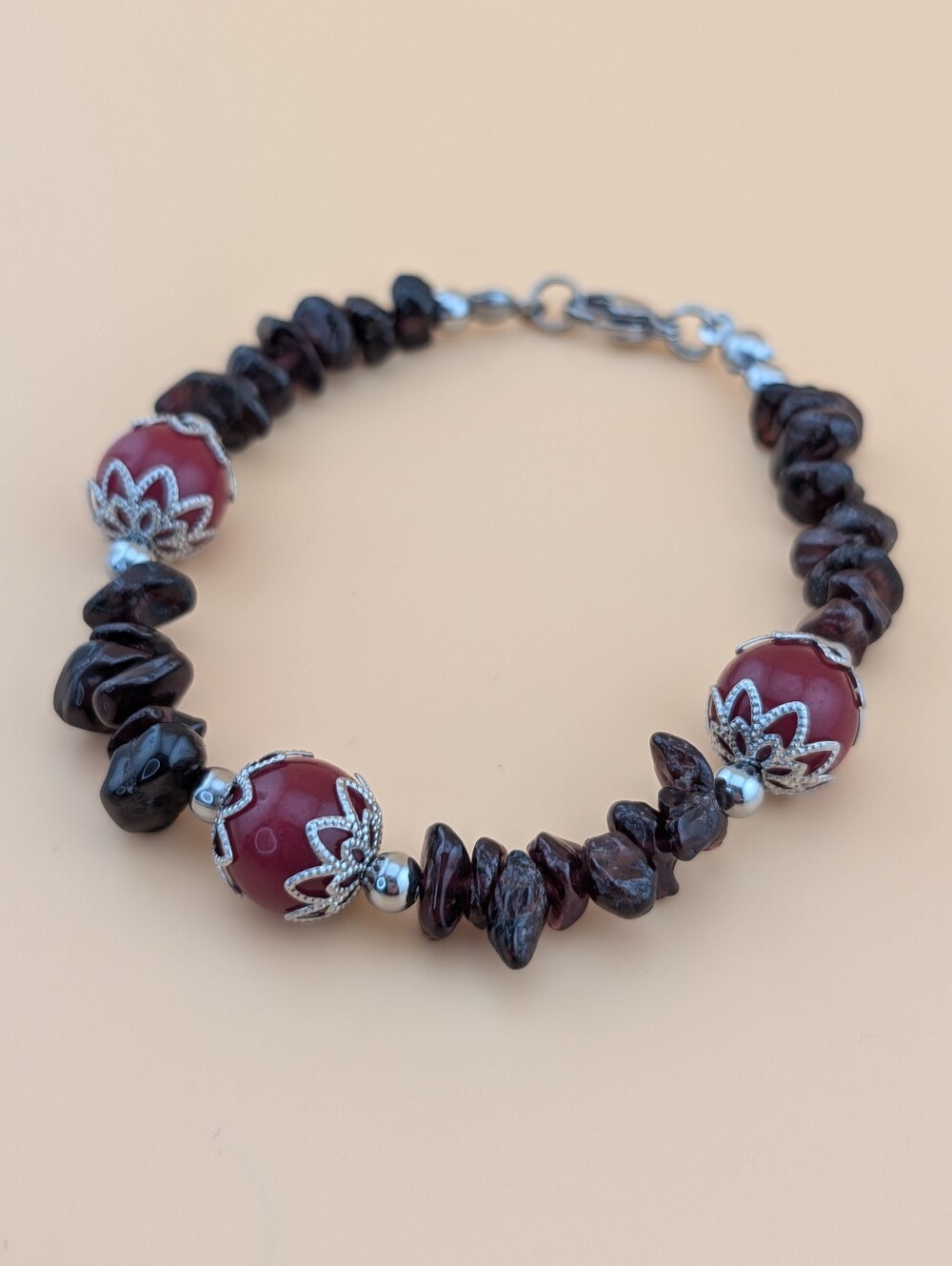 Garnet & Red Quartz Bracelet